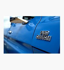 1977 Ford F 150 Custom Name Plate Photographic Print
