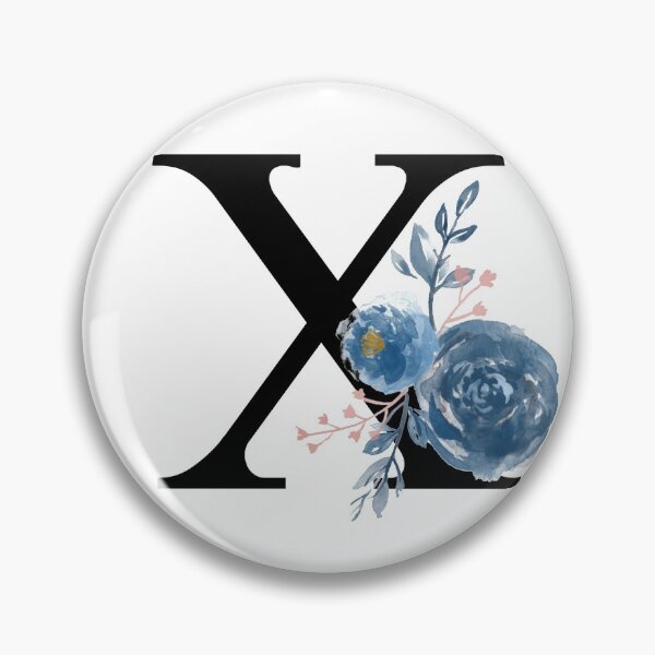 Item preview, Monogram Floral Watercolor Letter X designed and sold by owliedesign.