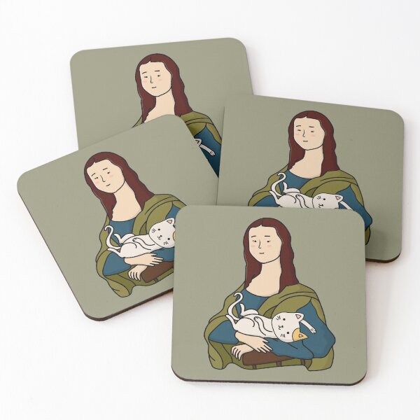 Item preview, Mona Lisa Holding A Cute Cat designed and sold by cannevas.