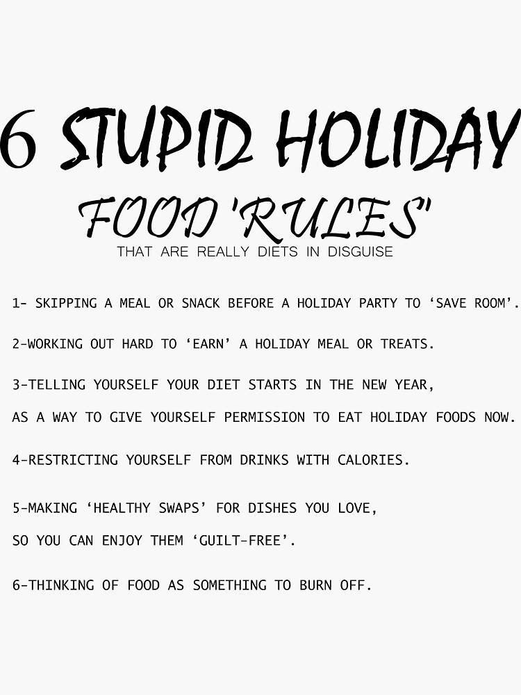 "6 Stupid Holiday Food 'Rules' That Are Really Diets In Disguise