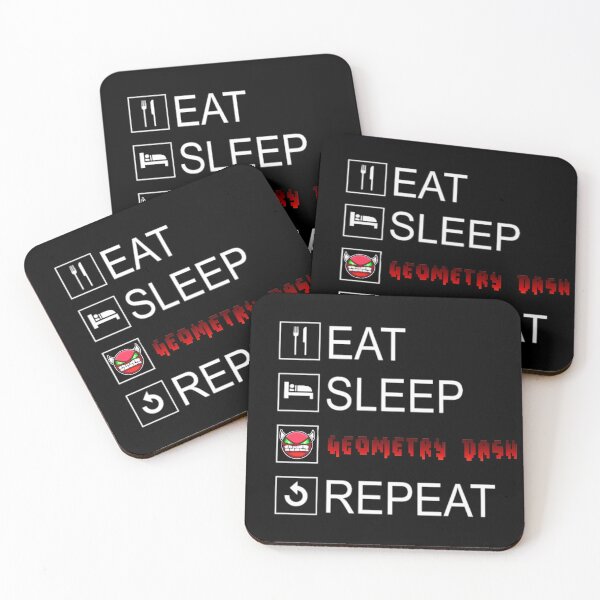 Item preview, Eat Sleep Geometry Dash Repeat Coloured designed and sold by JCWardrobe.