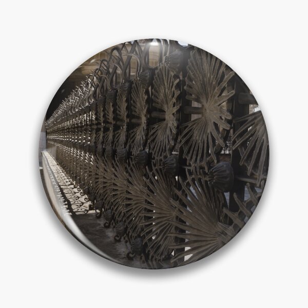 Item preview, Shadow Play - a Whimsical Wrought Iron Fence by Antoni Gaudi - Park Guell, Barcelona designed and sold by Georgia Mizuleva.