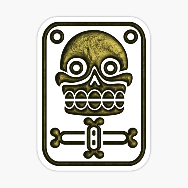 Item preview, Aztec stamp with skull designed and sold by siloto.