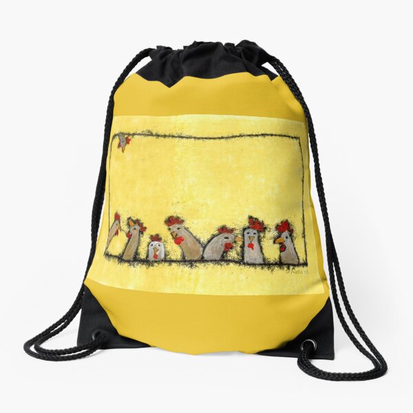gallinas chismosas, Tratschtante Hühner, chicken gossip Mochila saco