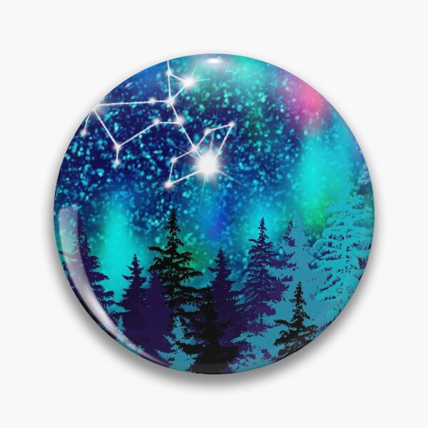 Item preview, Aurora borealis and Sagittarius Zodiac sign constellation  designed and sold by orangerinka.