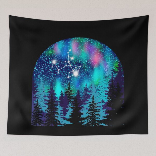 Item preview, Aurora borealis and Sagittarius Zodiac sign constellation  designed and sold by orangerinka.