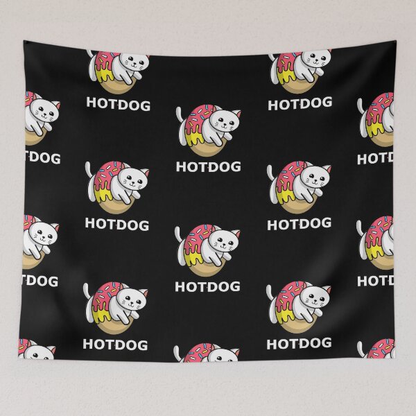Item preview, Funny Slightly wrong cat doughnut hotdog designed and sold by AllLeftSides42.