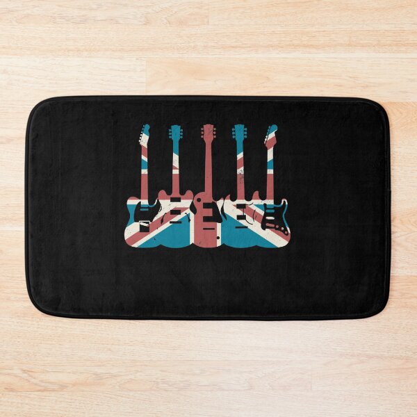 Item preview, Vintage Guitar great britain flag - Guitar player designed and sold by majuga.