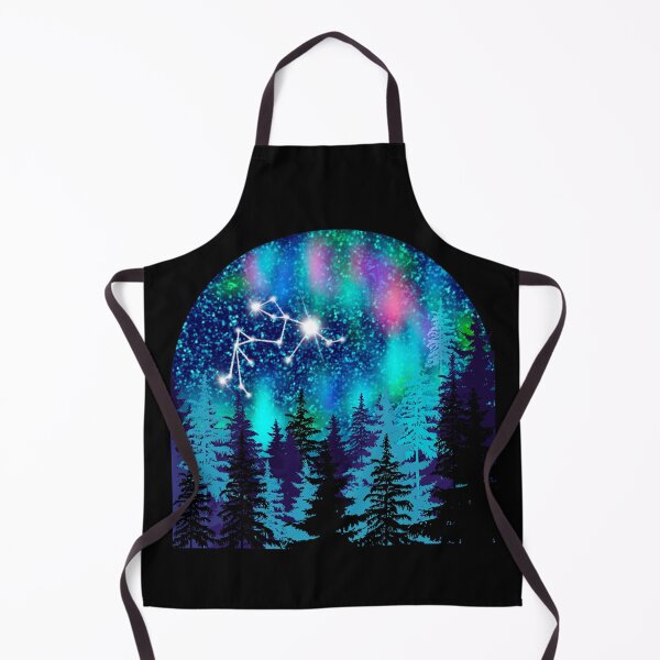 Item preview, Aurora borealis and Aquarius Zodiac sign constellation designed and sold by orangerinka.