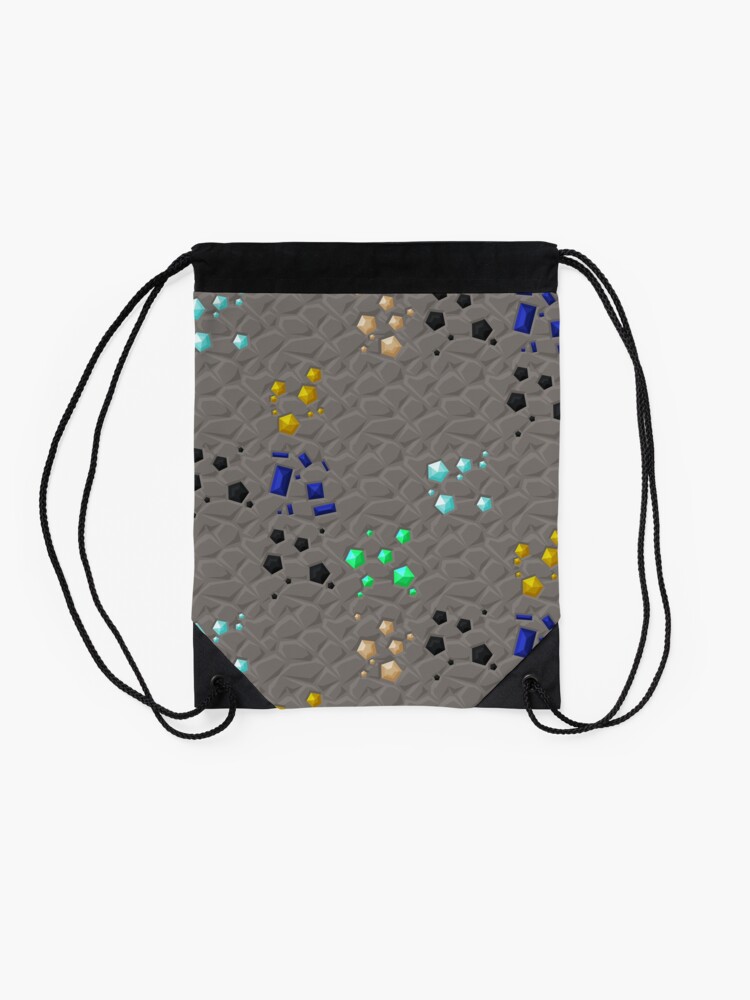 Alternate view of Overworld ores - PureBDcraft Drawstring Bag