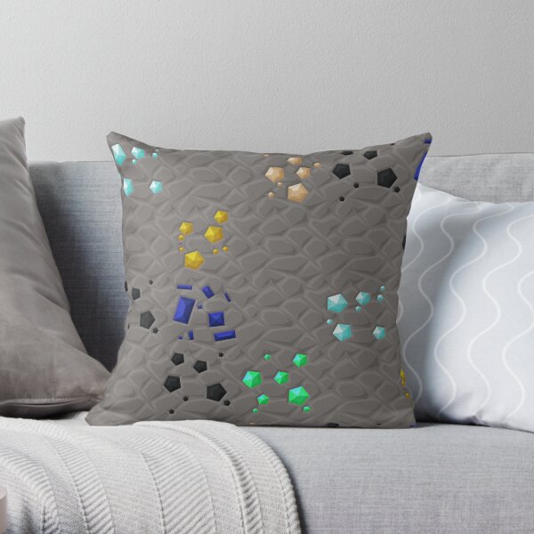Overworld ores - PureBDcraft Throw Pillow
