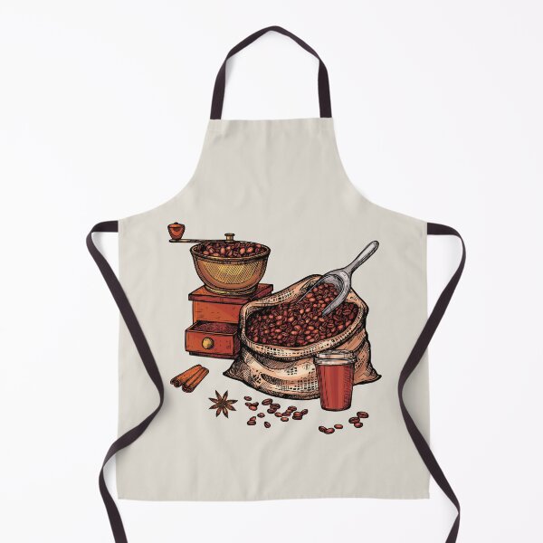 Item preview, Cup of Coffee, Coffee Grinder and Sack of Coffee Beans designed and sold by Alicia Chee.