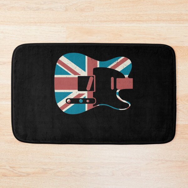 Item preview, Vintage Guitar great britain flag - Guitar player designed and sold by majuga.