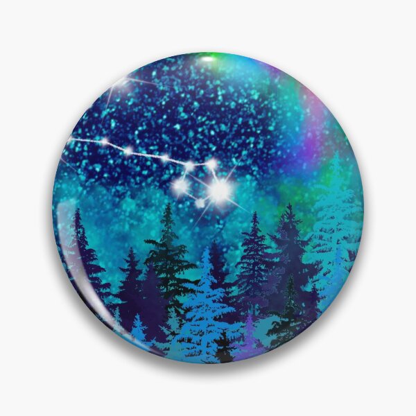 Item preview, Aurora borealis and Pisces Zodiac sign constellation  designed and sold by orangerinka.