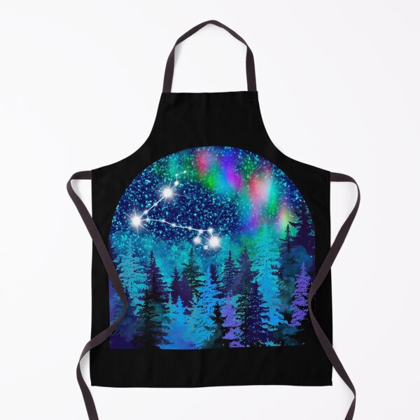Item preview, Aurora borealis and Pisces Zodiac sign constellation designed and sold by orangerinka.
