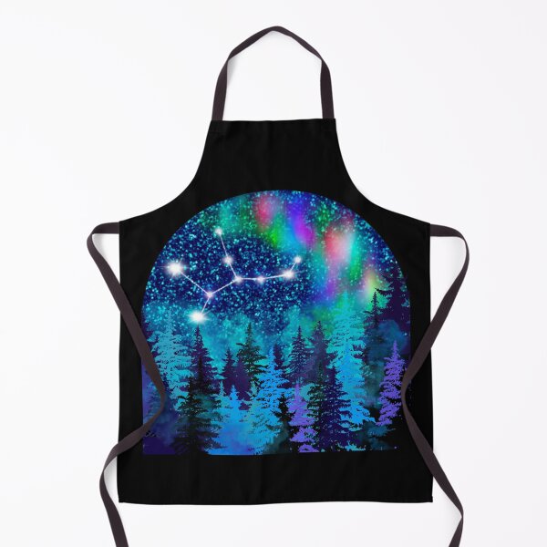 Item preview, Aurora borealis and Virgo Zodiac sign constellation designed and sold by orangerinka.