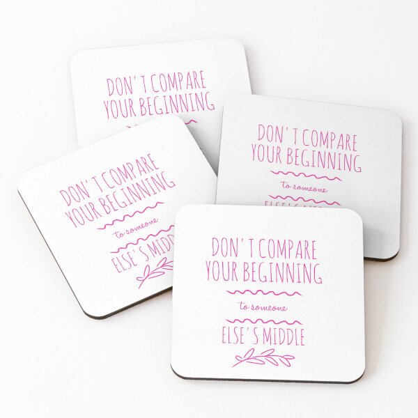 Item preview, Don't compare your beginning to someone else's middle. (pink) designed and sold by Fit & Fun  Gallery.