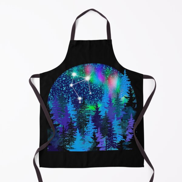 Item preview, Aurora borealis and Libra Zodiac sign constellation designed and sold by orangerinka.