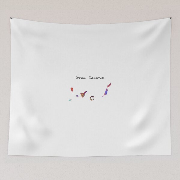 Item preview, Gran Canaria 619 Watercolor Map Yoga Quote Definit designed and sold by vividpixelusa.