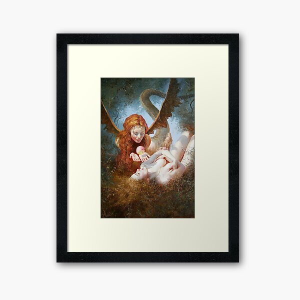 ANGEL WINGS - Back, White, Red Art Print by Lilith