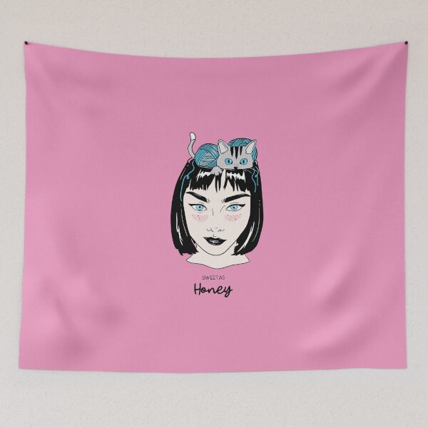 Item preview, Sweet As Honey Funny T-shirt For Women Cat Lover Amazing Gift designed and sold by wissem-ayedi.
