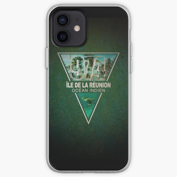 Ile de la Reunion - Vintage Coque souple iPhone