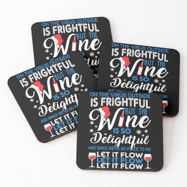 Item preview, Oh the Virus Outside is Frightful but the Wine is Delightful Funny Christmas Gitf designed and sold by ThomasTrump.