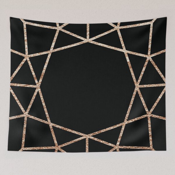 Item preview, Abstract Gold and Black Diamond Cushion Cut Lines designed and sold by thelustrous.