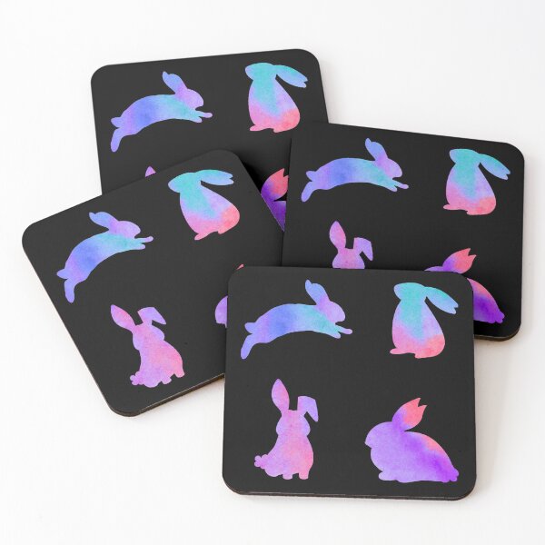 Item preview, Purple Watercolor Bunnies designed and sold by Hedda Young.