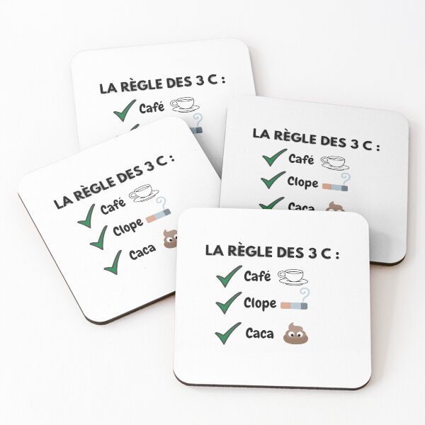 Aperçu de l'œuvre La règle des 3 C: café clope caca créée et vendue par leonmarket.