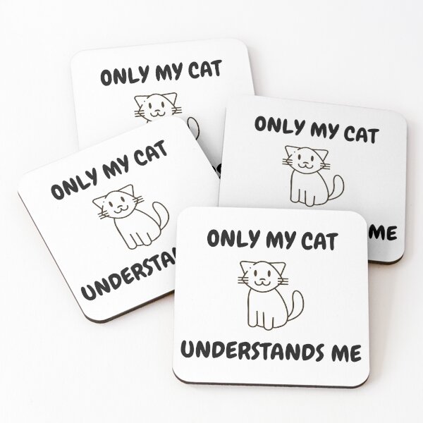 Item preview, Only My Cat Understands Me Clipart  designed and sold by LuckyKermit.