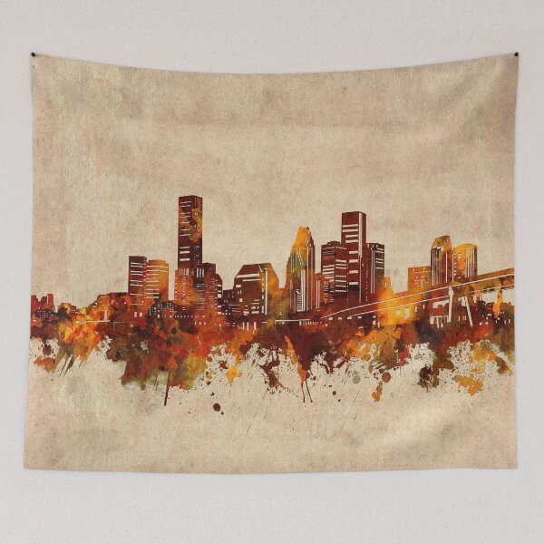 Item preview, houston skyline vintage designed and sold by BekimART2.