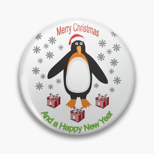 Item preview, Penguin with Santa hat, presents and snowflakes designed and sold by ajtechdesigns.