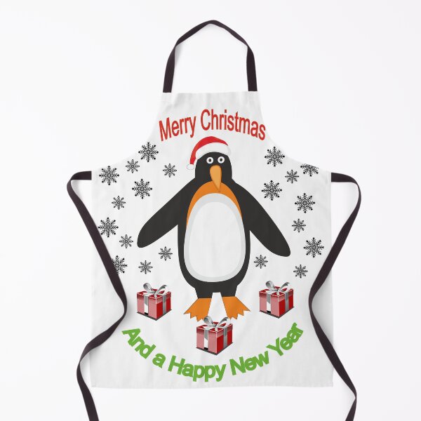 Item preview, Penguin with Santa hat, presents and snowflakes designed and sold by ajtechdesigns.