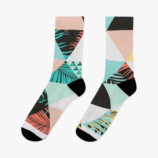 Item preview, Tropical triangles geometric pattern designed and sold by tridentfoundry.