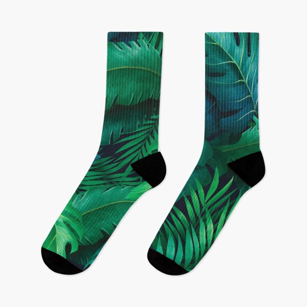 Item preview, Tropical leaves pattern designed and sold by tridentfoundry.