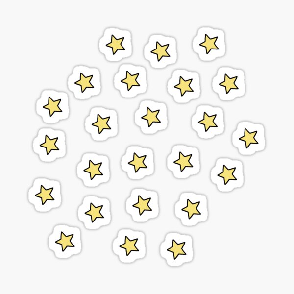 Yellow Star Pack Sticker By Ashley Designs1 Redbubble