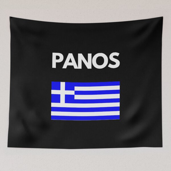 Item preview, Panos Greek Name with Greek Flag Design designed and sold by TheGreekGuy.