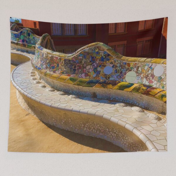 Item preview, Gaudi's Park Guell Sinuous Curves - Impressions Of Barcelona designed and sold by Georgia Mizuleva.