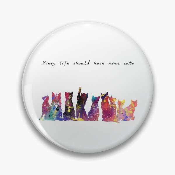 Item preview, Every Life Should Have Nine Cats 614 Watercolor Ma designed and sold by vividpixelusa.