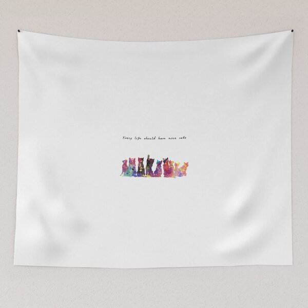 Item preview, Every Life Should Have Nine Cats 614 Watercolor Ma designed and sold by vividpixelusa.