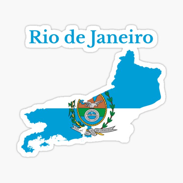 Rio De Janeiro State Map Flag Brazil Sticker For Sale By Marosharaf Redbubble