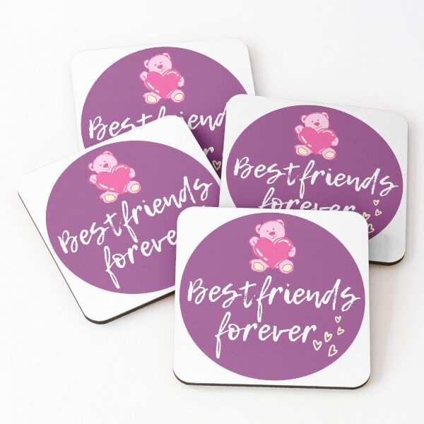 Item preview, Purple teddy bear best friends forever message  designed and sold by happyshopg.