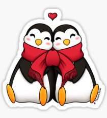 Pegatina Pinguinos enamorados