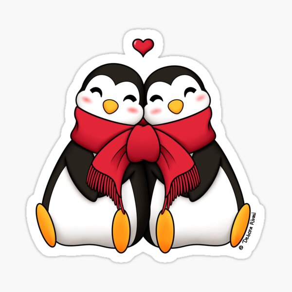 Item preview, Penguins in love designed and sold by SilveryDreams.