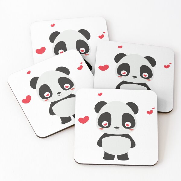 Item preview, cute panda love adorable hearts wildlife animal bear designed and sold by treasure-crafts.
