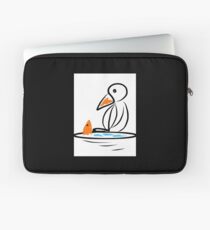 Penguin and fish Laptop Sleeve