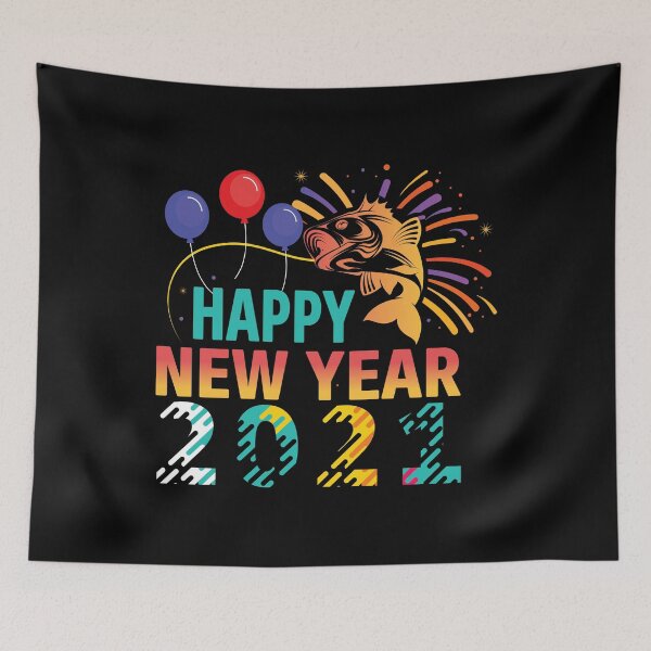 Item preview, Happy New Year Fishing Gift 2021 Art for Fisherman designed and sold by Joxxio.