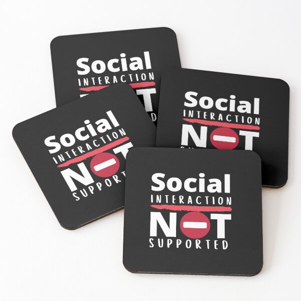 Item preview, Social Interaction Not Supported designed and sold by VBeesTees.