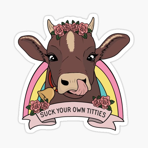 Cow print planet sticker Sticker for Sale by Shano129